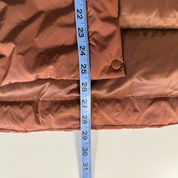 Moussy Puffer Jacket Detachable Hood Insulated Terracotta Free/ One Size - Picture 15 of 15
